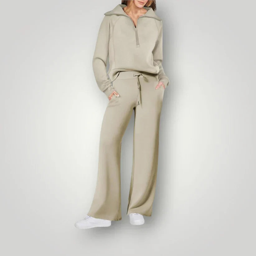 Completo da casa da donna Ellie: comodo set casual con vestibilità elegante e tessuto morbido
