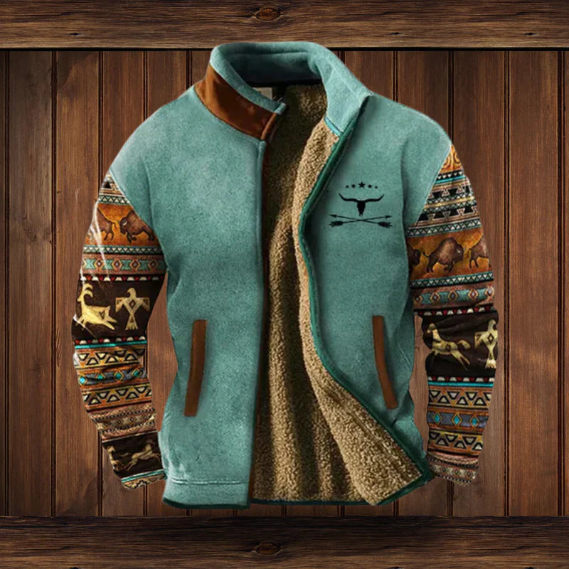 Noah Veste Chaude Style Western – Polstret foer & etniske mønstre for vinterkomfort