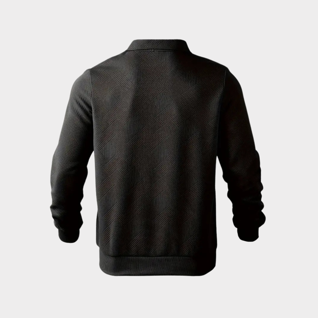 Victor Pull Homme – Teplý pletený svetr s geometrickým vzorem a pohodlným střihem