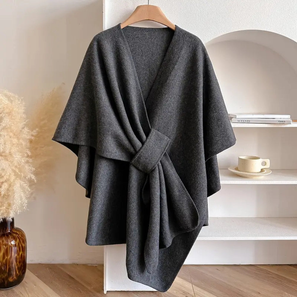 Vivian Manteau Cape Dámska – Elegantné zimné pončo vetruodolné z jemných a teplých mikrovlákien