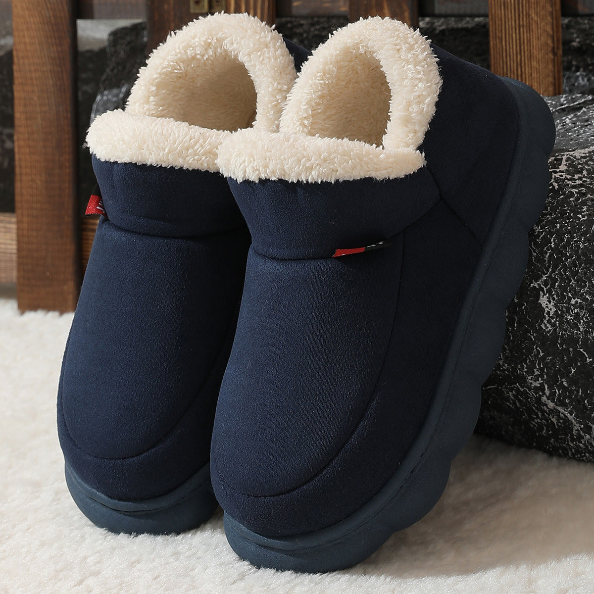 Rebecca – Plysj Plattform Sneakers for Kvinner – Myke og Varme Vinter Sko med Komfortabel Fôr