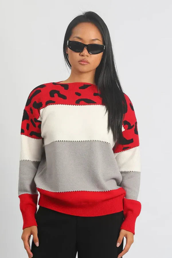 Alianna Pull Femme – Polar leopard chic moale și confortabil pentru stil casual