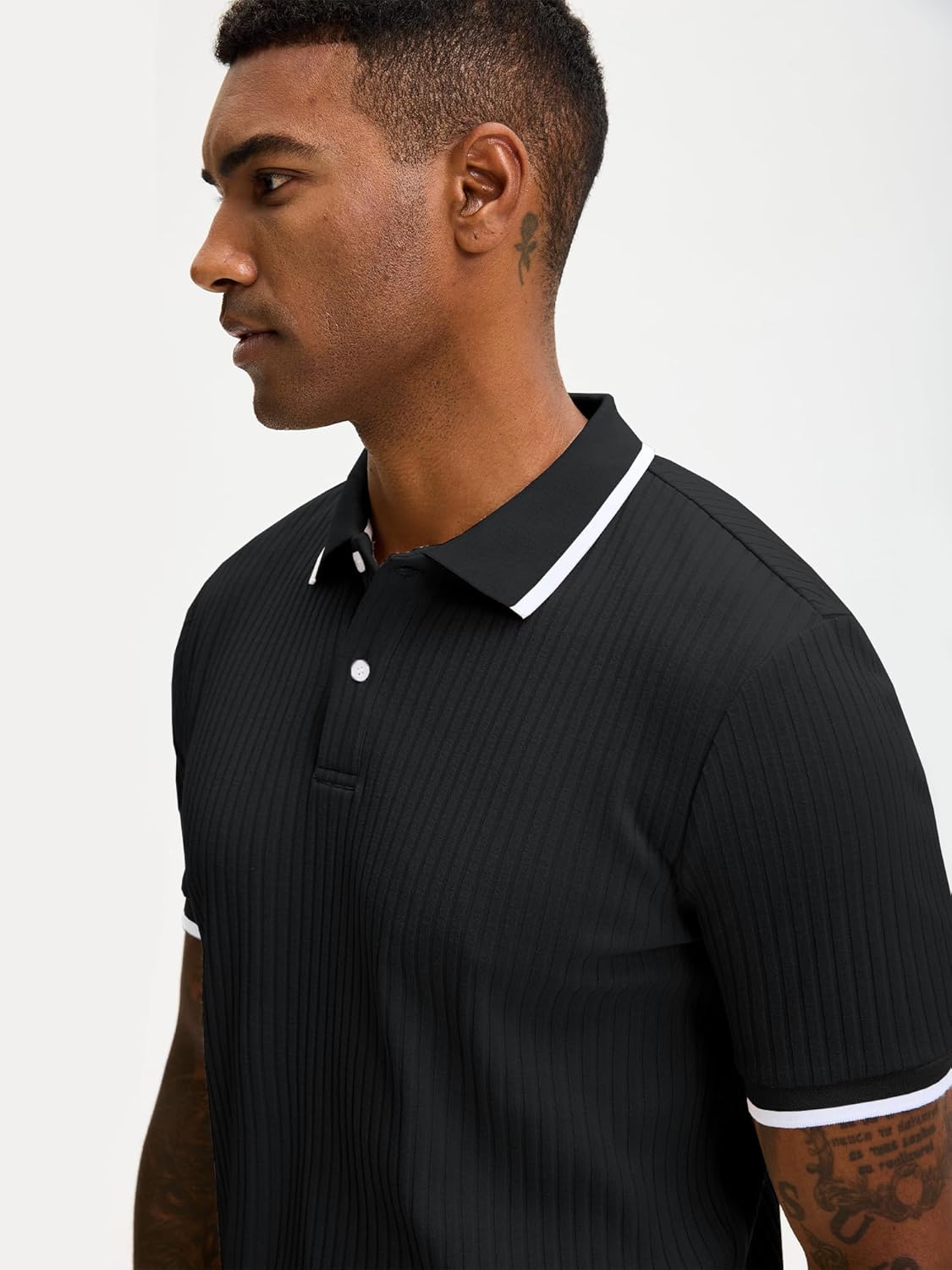 Adrien Polo Herre – Stretchstrikket Polo, Lett & Elegant Business Casual Stil