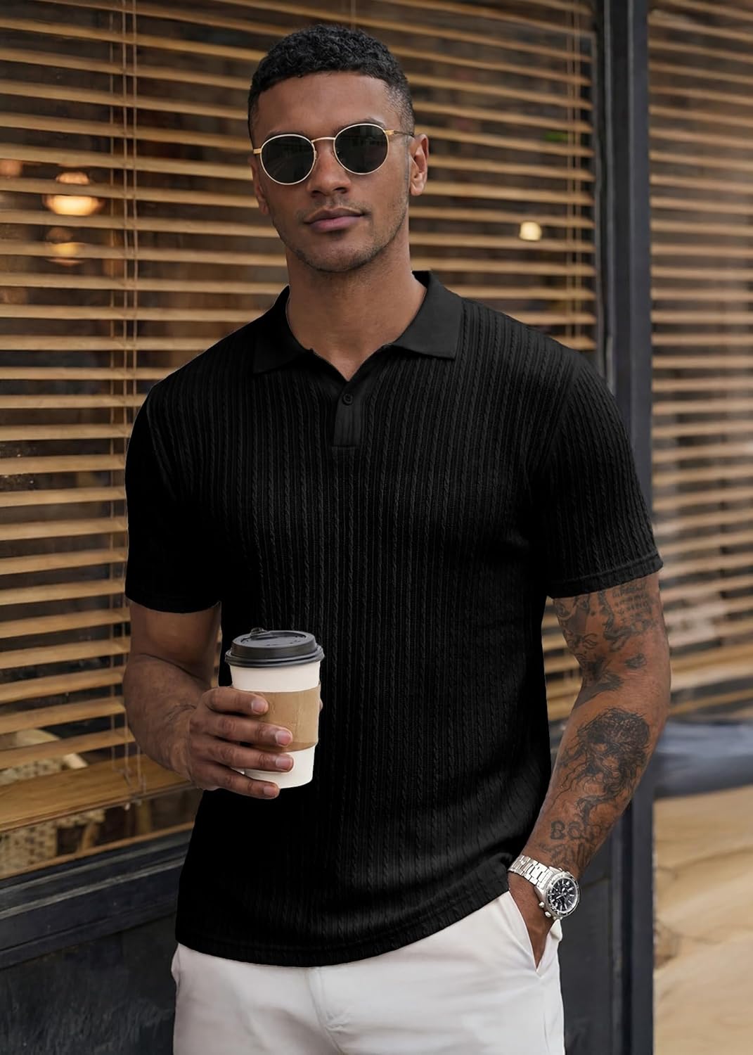 Matteo Polo Homme – Polo z pružné pleteniny, styl Old Money a letní casual