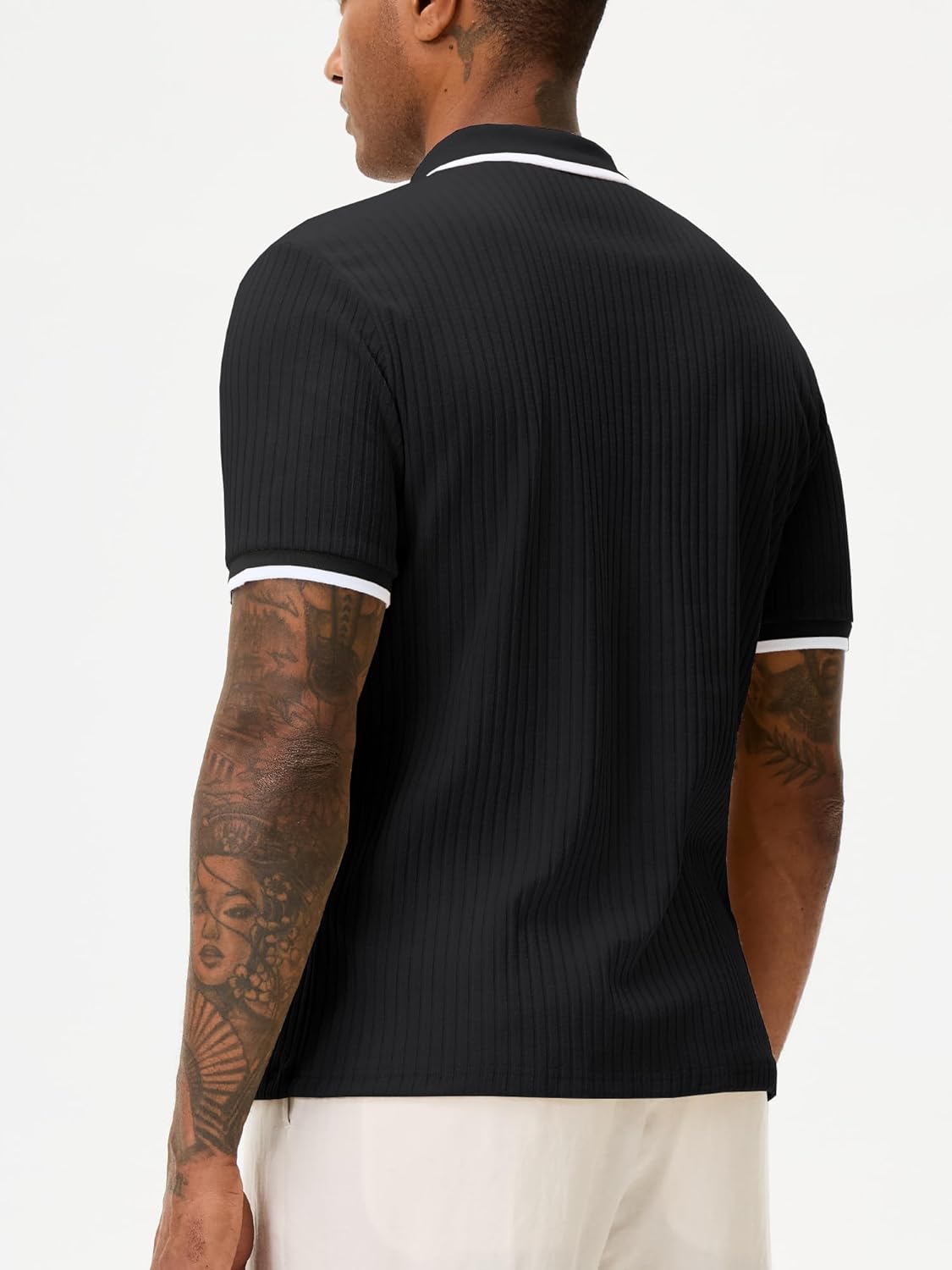 Adrien Polo Herre – Stretchstrikket Polo, Lett & Elegant Business Casual Stil