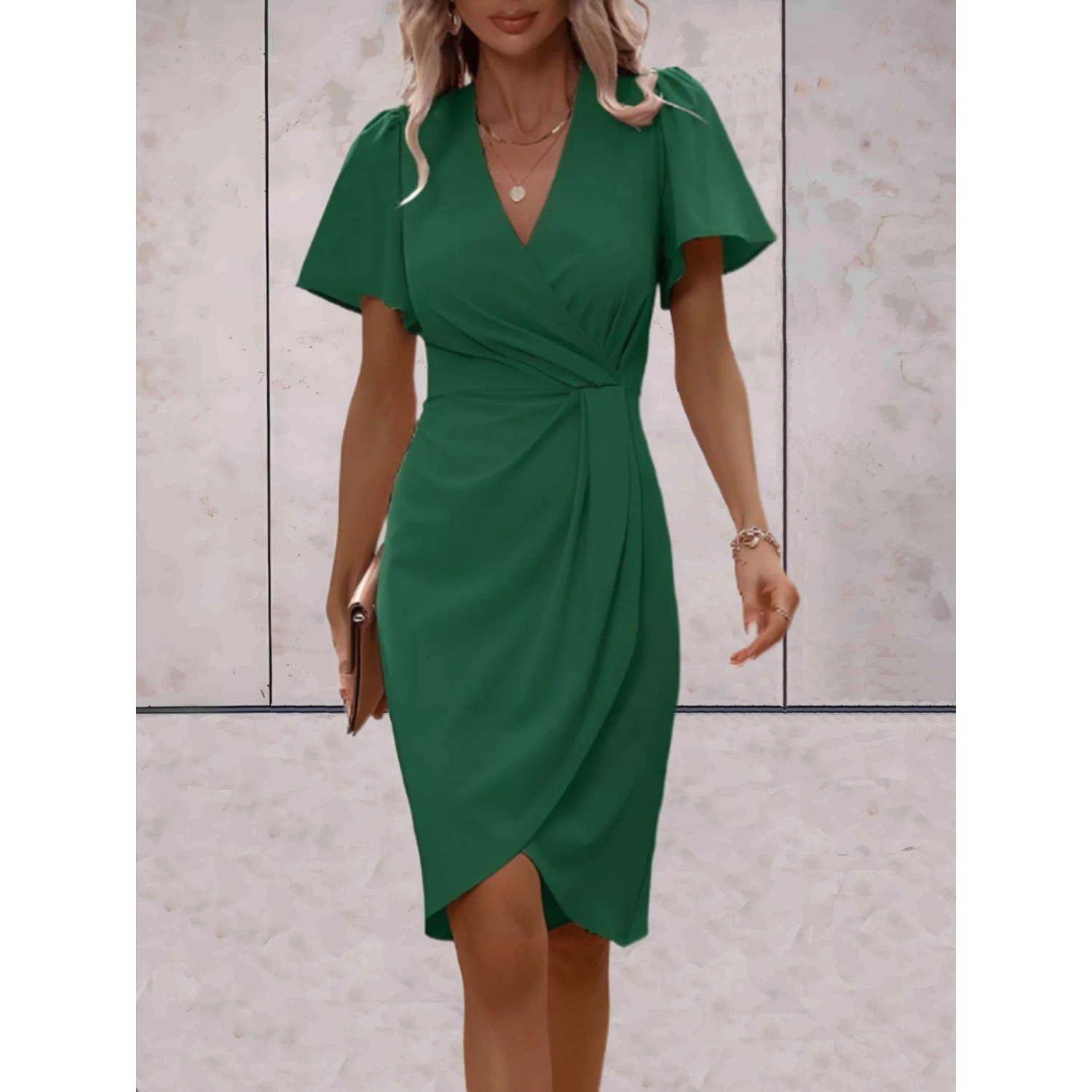 Evelina Robe Portefeuille Femme – Elegantes Kleid für festliche Abende und schicke Anlässe