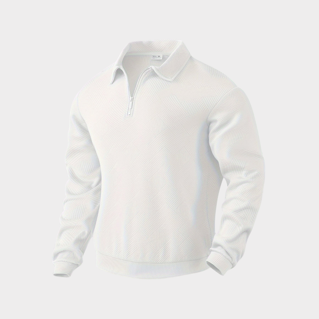 Victor Pull Homme – Teplý pletený svetr s geometrickým vzorem a pohodlným střihem