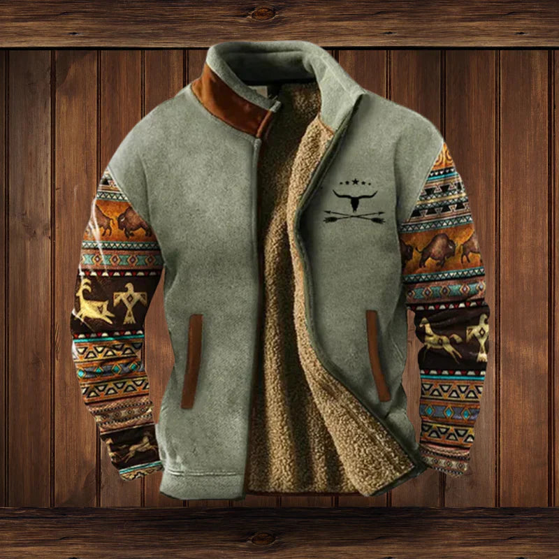 Noah Veste Chaude Style Western – Polstret foer & etniske mønstre for vinterkomfort