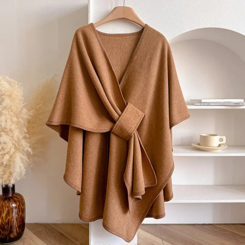 Vivian Manteau Cape Dámska – Elegantné zimné pončo vetruodolné z jemných a teplých mikrovlákien