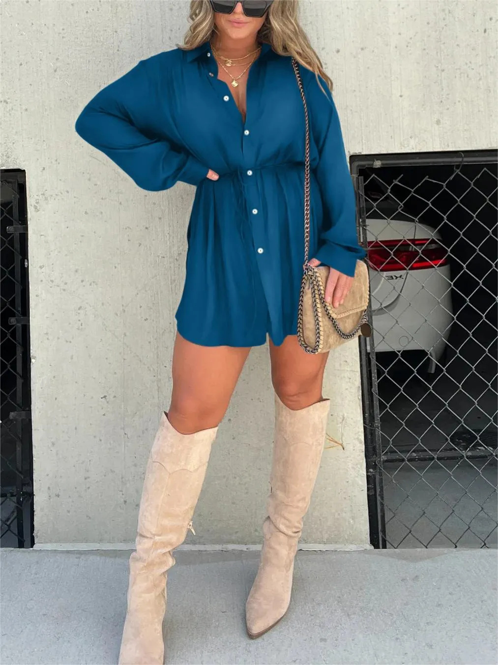 Tamara Robe-Combinaison Frau – Elegant mit integriertem Short & taillengürtel