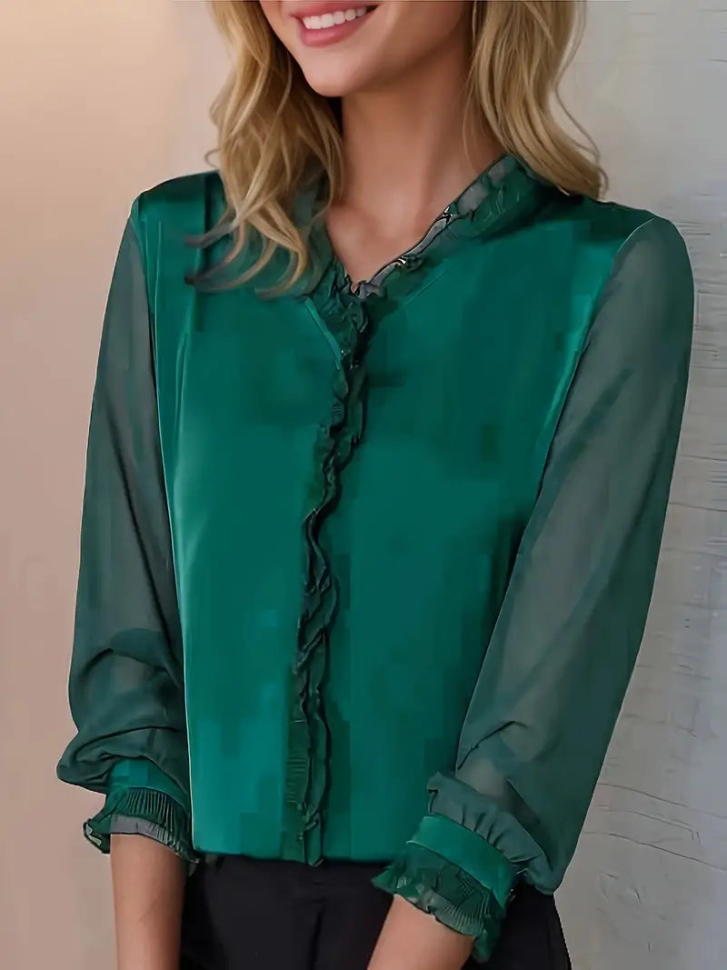 Halenka Erin pro ženy - Elegantní top s dlouhými rukávy v klasických barvách a pohodlném střihu