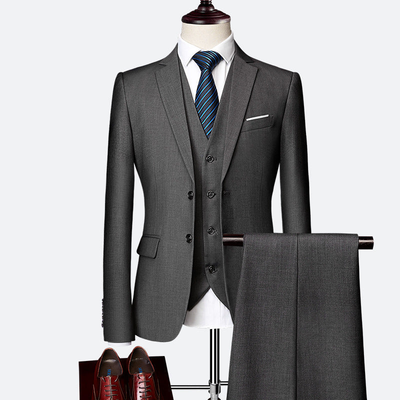 Fato David Homem – Fato Elegante de 3 Peças, Respirável e Confortável para Casamentos e Negócios