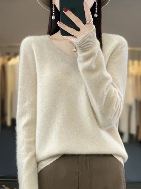 Lily Pull Femme – Eleganter Strick aus weicher & bequemer Mischfaser mit langen Ärmeln