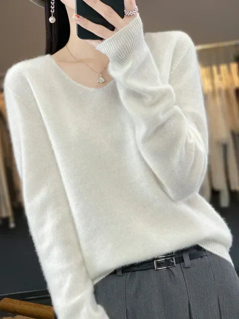 Lily Pull Femme – Eleganter Strick aus weicher & bequemer Mischfaser mit langen Ärmeln