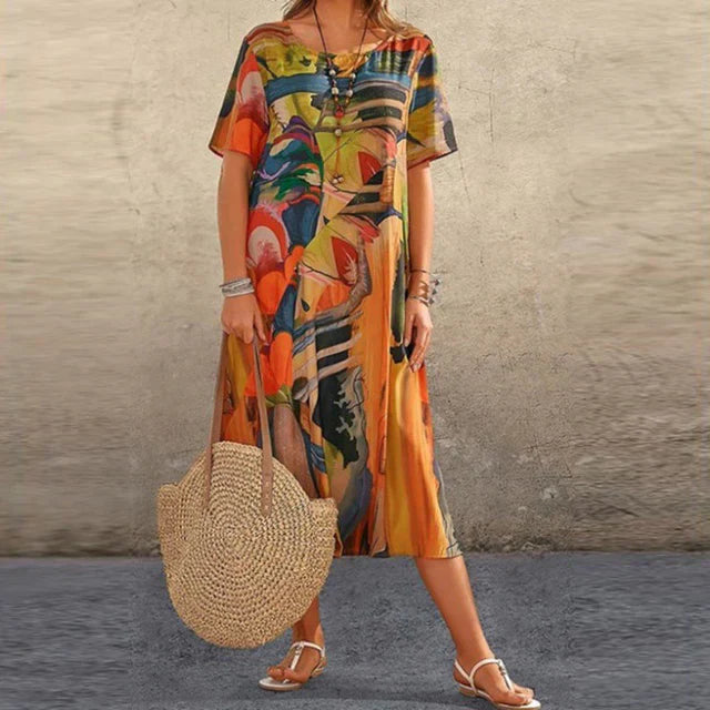 Vestido Túnica Confortável Annarosa – Elegância Descontraída para Todas as Ocasiões