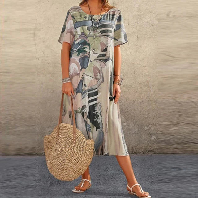Vestido Túnica Confortável Annarosa – Elegância Descontraída para Todas as Ocasiões