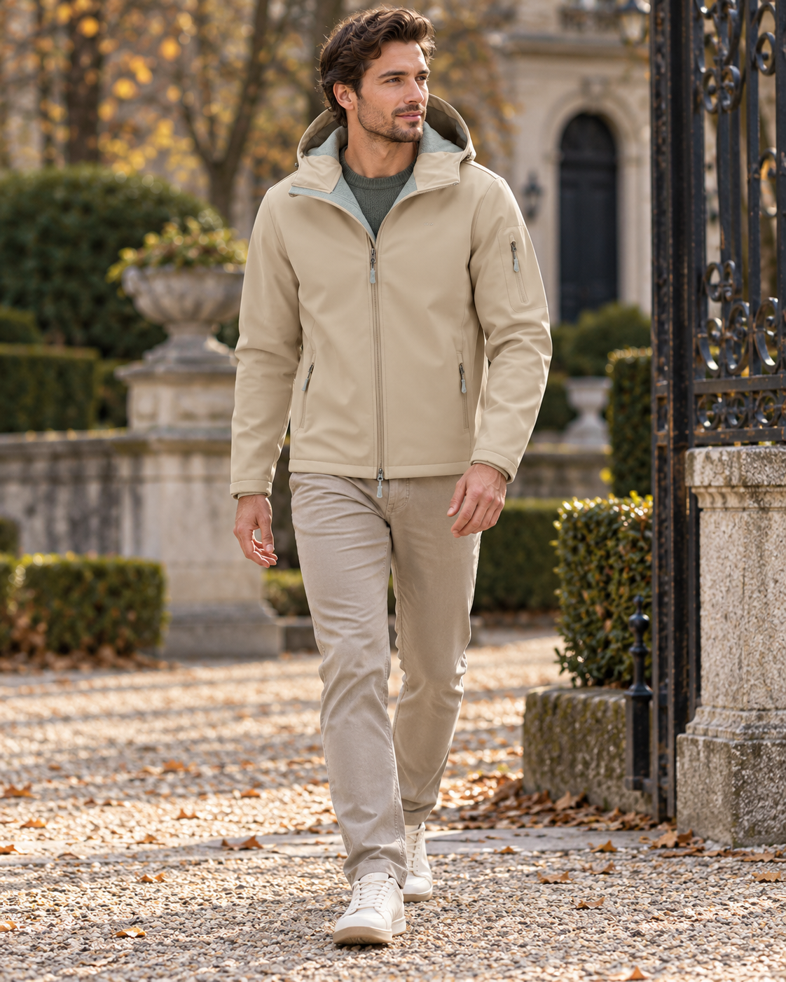 Rafael Veste softshell homme a capuche impermeable doublee polaire