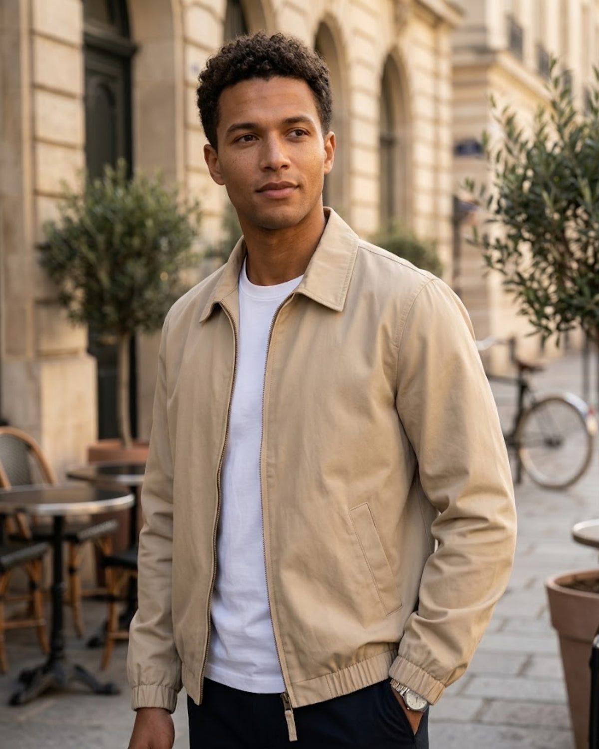 David Veste Homme – Blouson Tendance Urbain avec Coupe Décontractée & Détails Zippés