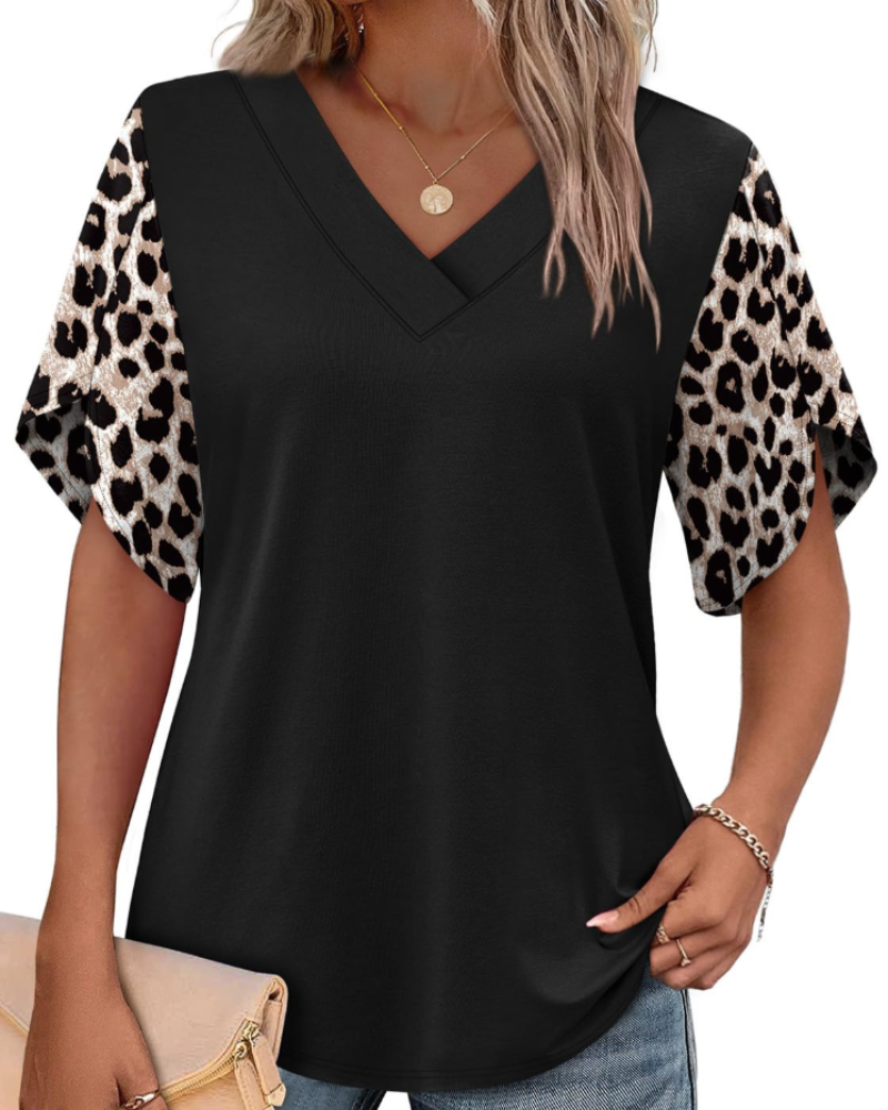 Ayla Top Femme – Blúzka s výstrihom do V a elegantnými okvetnými rukávmi, letný voľný strih
