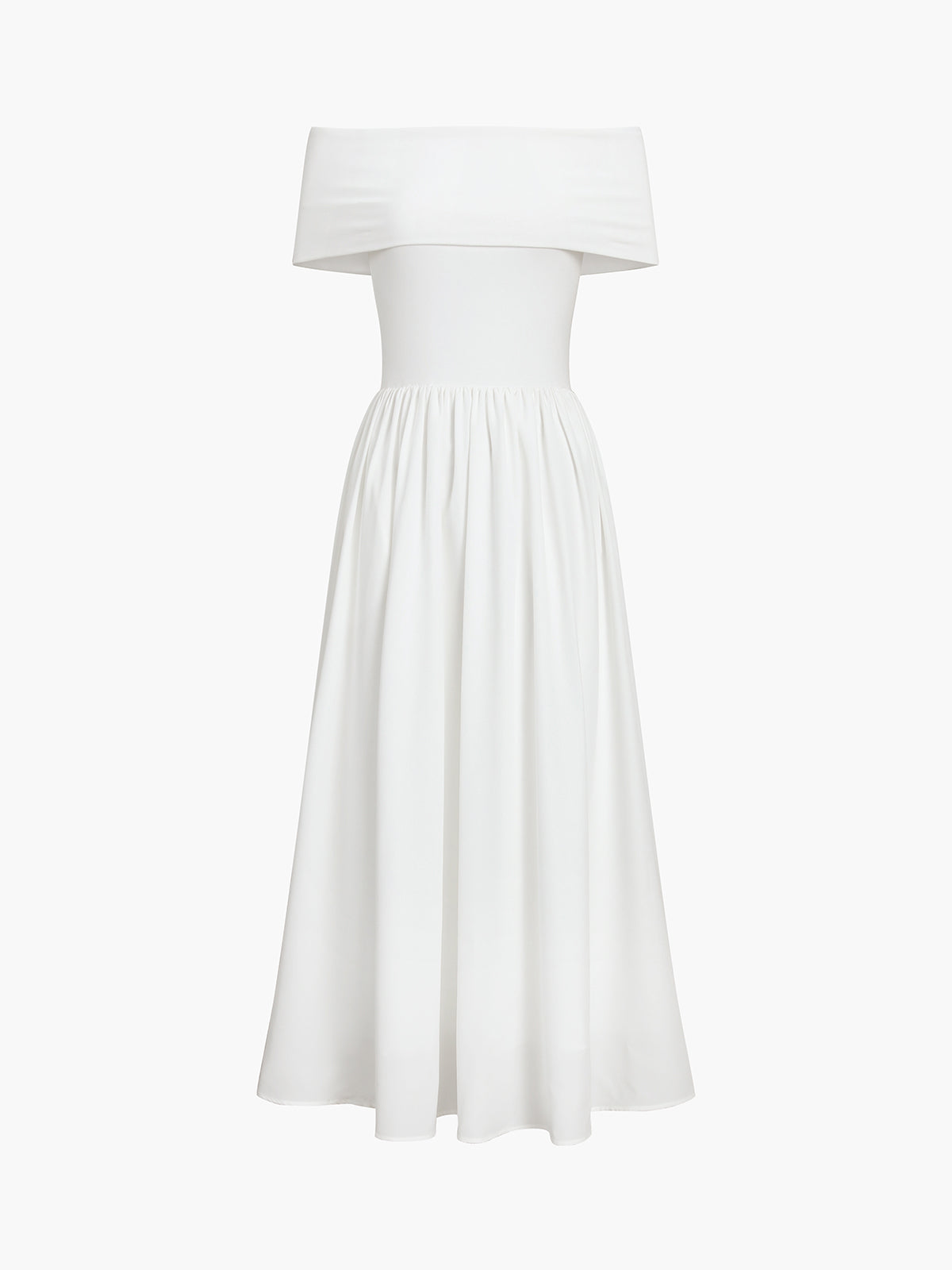 Kisha Robe Maxi Femme – Elegantes Kleid mit freiliegenden Schultern und fließendem Plisseerock
