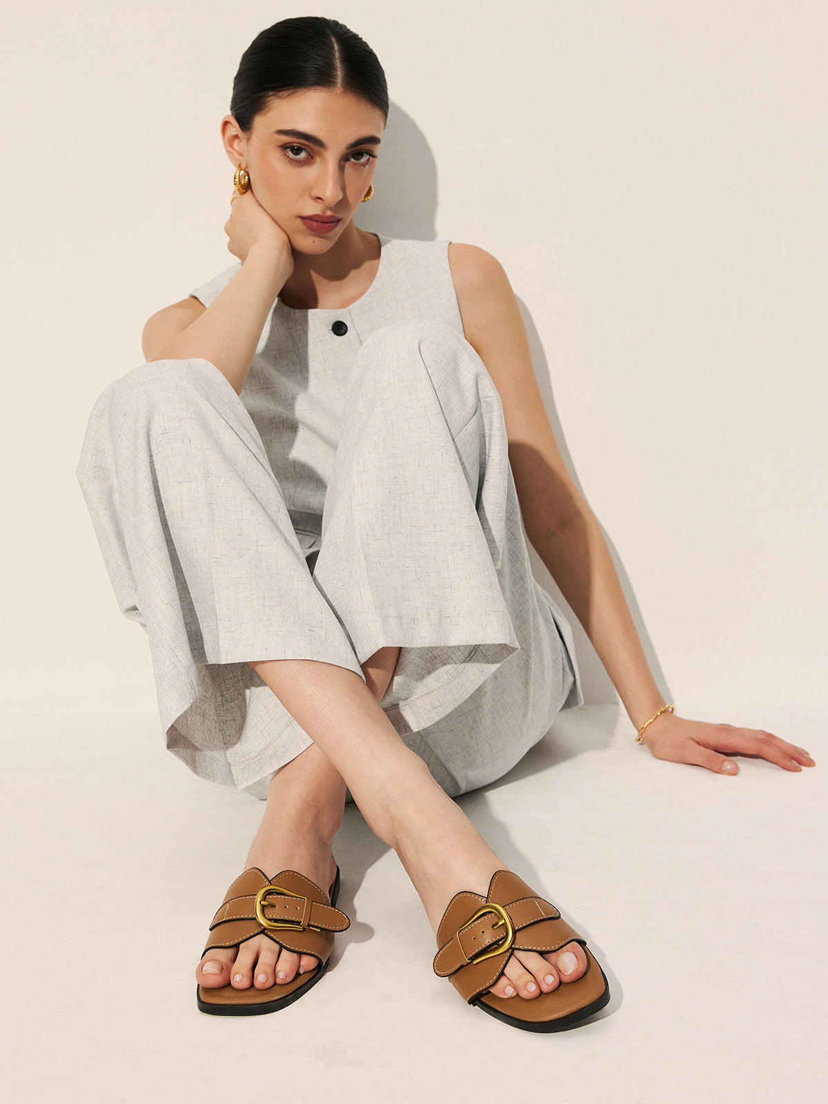 Héloïse Sandalen Damen Leder – Bequem mit verstellbarem Riemen & ergonomischer Sohle