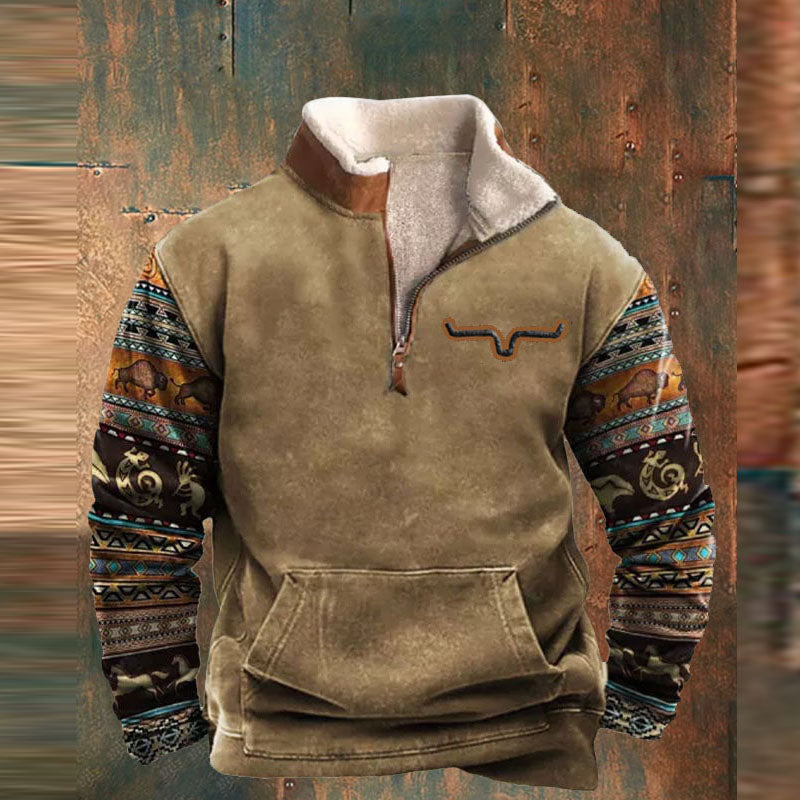 Ravos Pull Homme – Warmer und bequemer Reißverschluss-Sweatshirt im modernen Stil für den Herbst