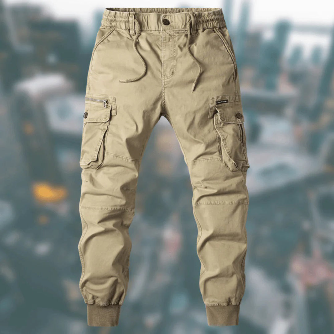 Troy Pantalon Cargo Homme – Komfortabel afslappet med flere lommer & justerbar talje