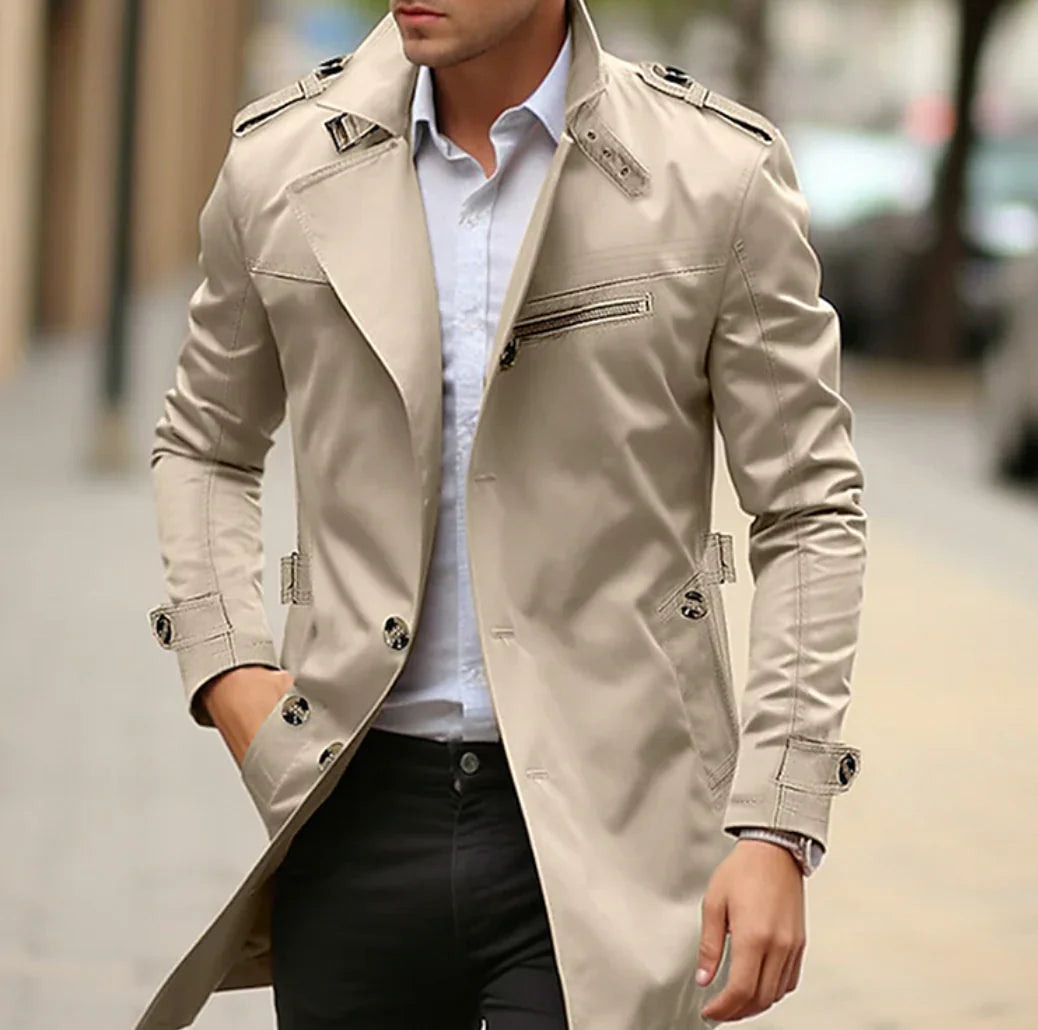 Nelio Manteau Homme Automne Élégant – Trench Italien Chic & Confortable