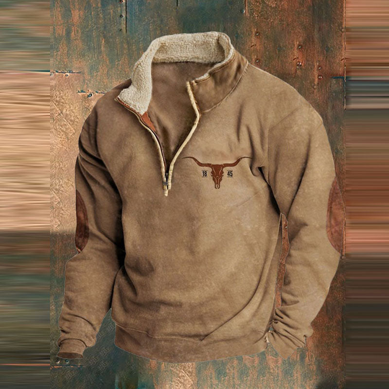 Ravos Pull Homme – Warmer und bequemer Reißverschluss-Sweatshirt im modernen Stil für den Herbst