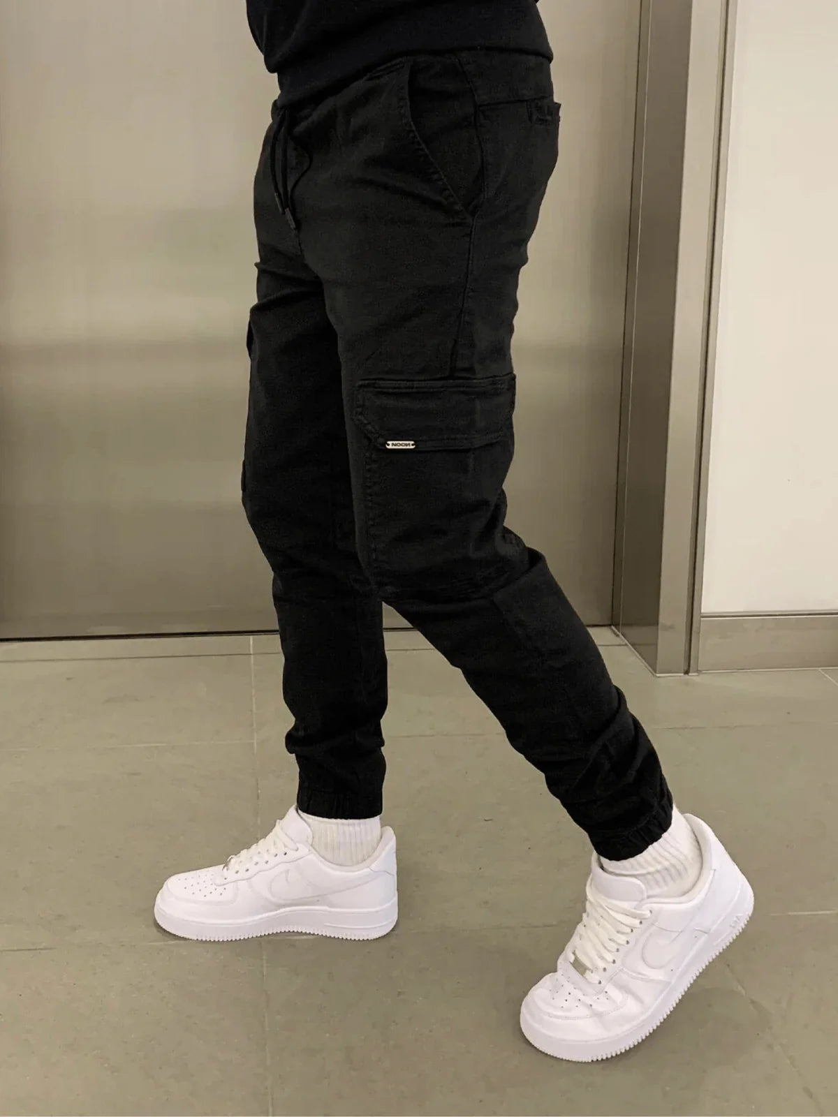 Stefan Pantalon Homme – Cargo Jogger Fit s elastickým pasem a praktickými kapsami