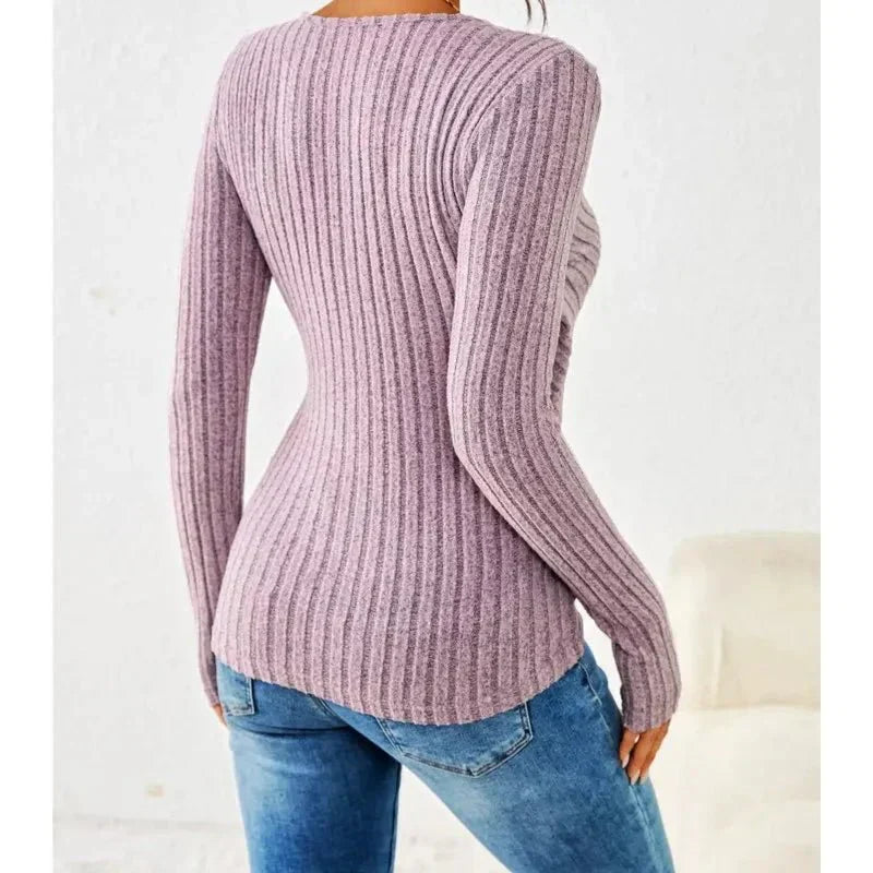 Aurora Top com Decote em V para Mulher – Top Elástico Elegante Modelador com Tecido Sedoso