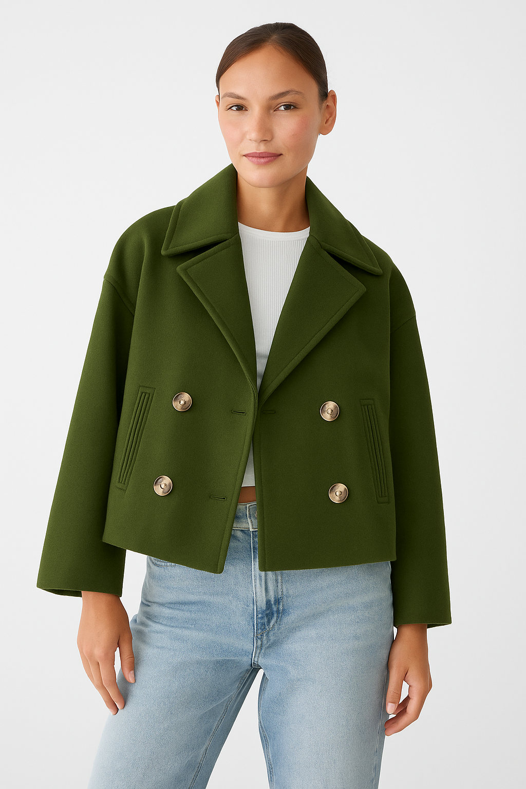 Noëlle Cappotto Corto Donna Doppio Petto – Lana Mista & Stile Elegante