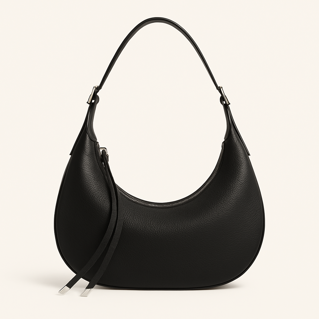 Ailany Sac Hobo Femme – Demi-Lune Elegant din piele ecologică granulată cu mâner reglabil