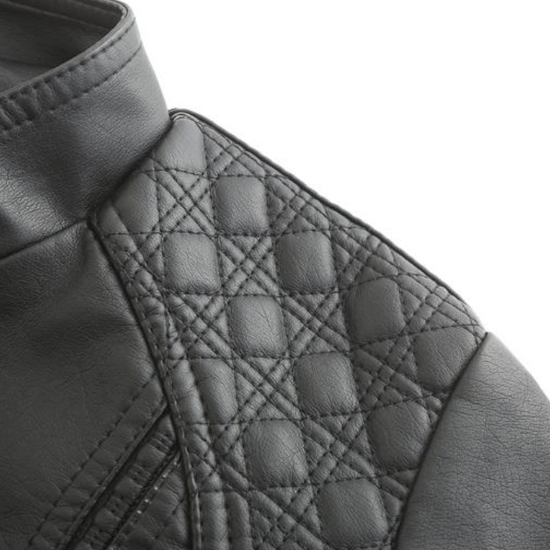 Janiyah női bőrkabát – elegáns állónyak, cipzáras záródás és modern, elegáns stílus