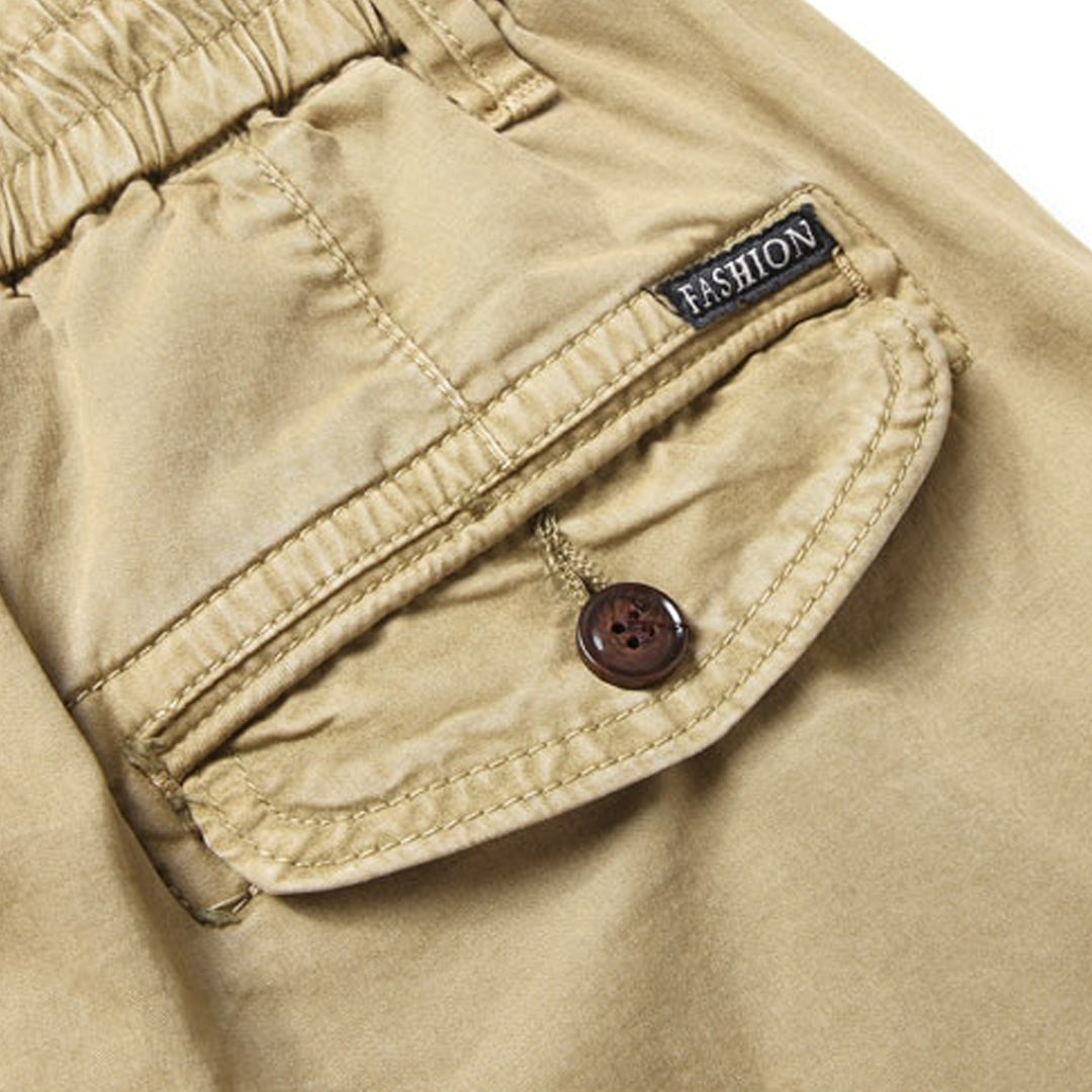 Troy Pantalon Cargo Homme – Komfortabel afslappet med flere lommer & justerbar talje