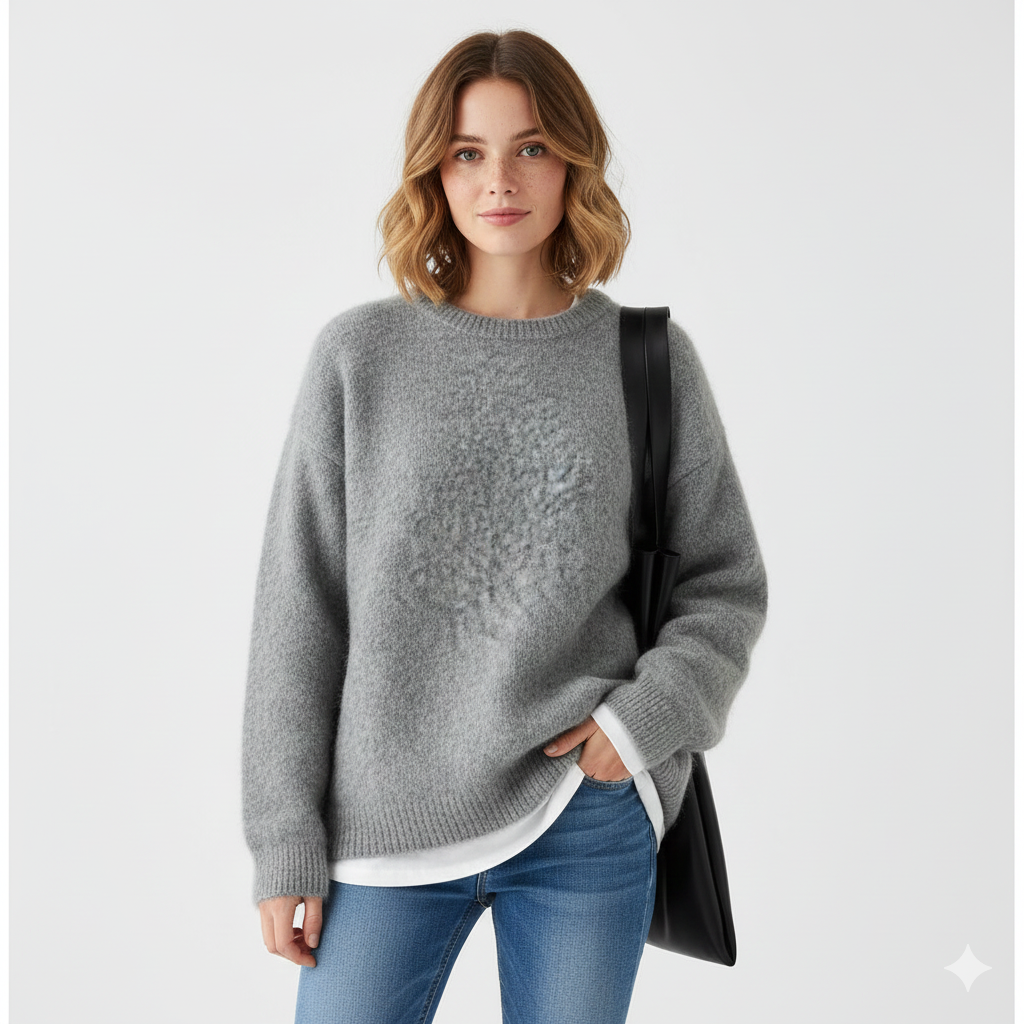 Emgie Pull Damski Oversize – Bardzo Miękka Dzianina, Luźny Krój i Elegancki Styl