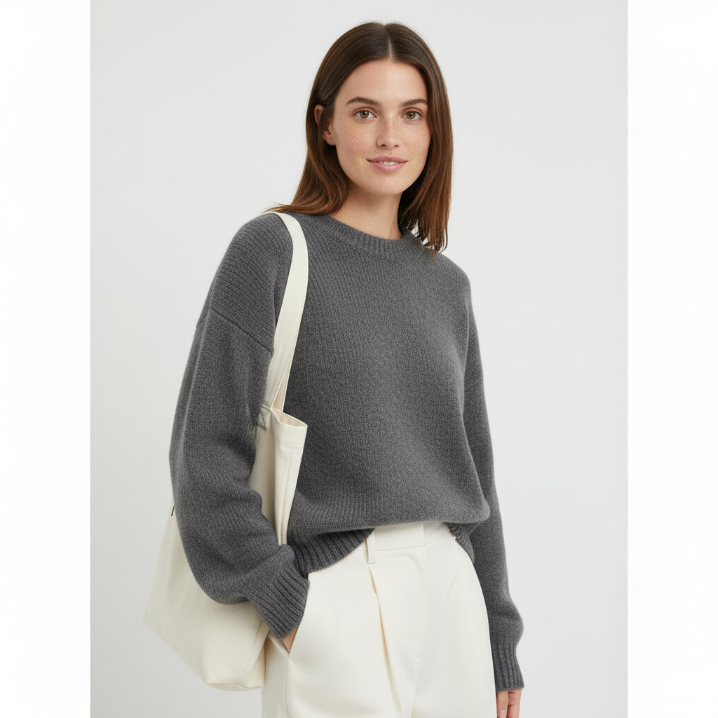 Emgie Pull Damski Oversize – Bardzo Miękka Dzianina, Luźny Krój i Elegancki Styl