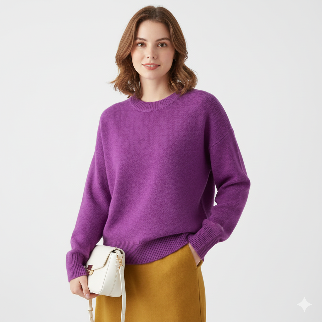 Emgie Pull Damski Oversize – Bardzo Miękka Dzianina, Luźny Krój i Elegancki Styl