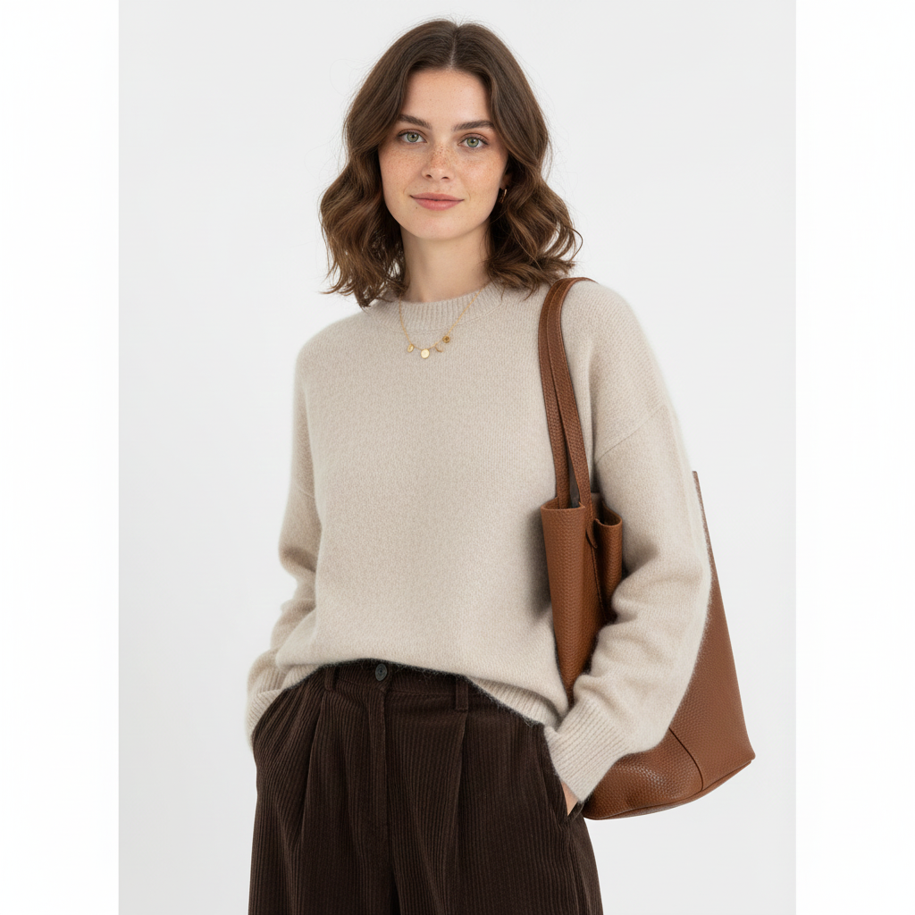 Emgie Pull Damski Oversize – Bardzo Miękka Dzianina, Luźny Krój i Elegancki Styl