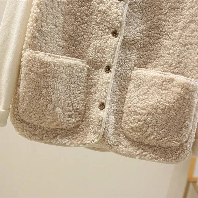 Colete Feminino Sem Mangas Kate – Sherpa Efeito Lã de Carneiro Quente, Leve e Descontraído