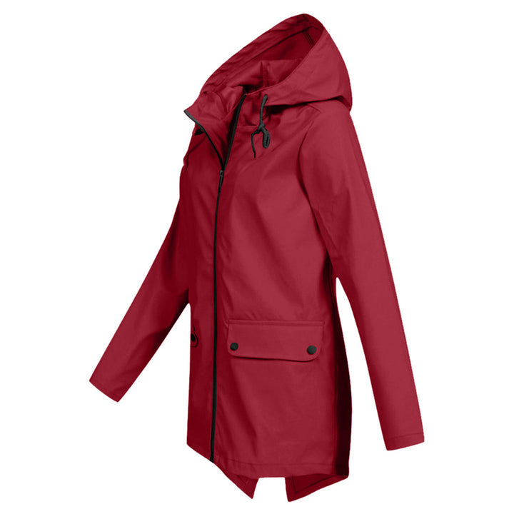 Daphne Long Coat Women Waterproof – Lightweight with Adjustable Hood for Rain