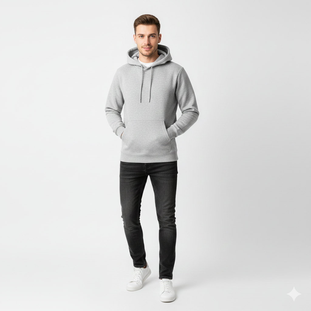 Gaithan Hoodie Unisexe – Sweat à Capuche Doux avec Polaire Chaude & Design Minimaliste