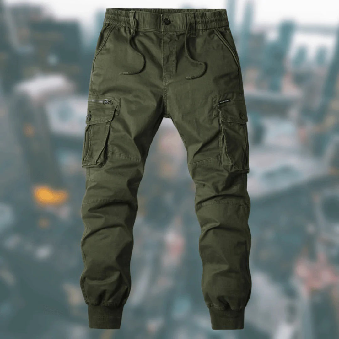 Troy Pantalon Cargo Homme – Komfortabel afslappet med flere lommer & justerbar talje
