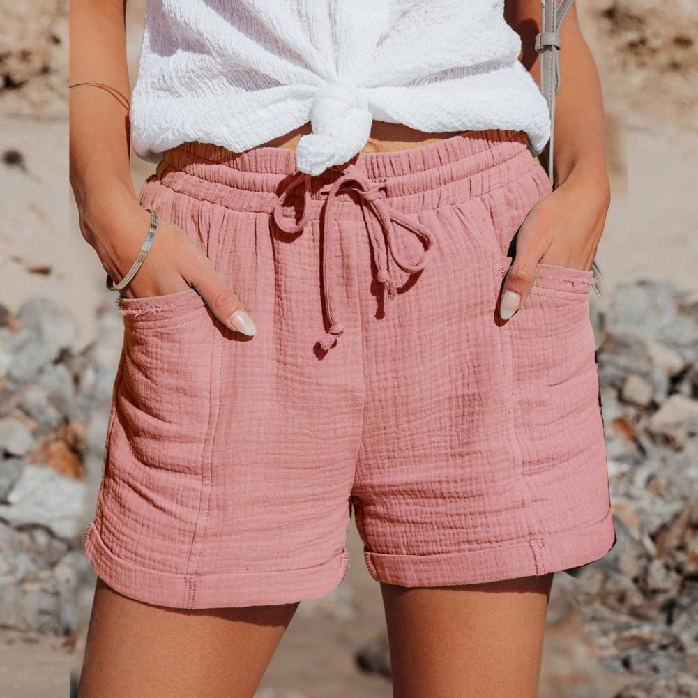 Short en Lin Femme Ella – Breathable Summer Shorts with High Waist & Comfortable Fit