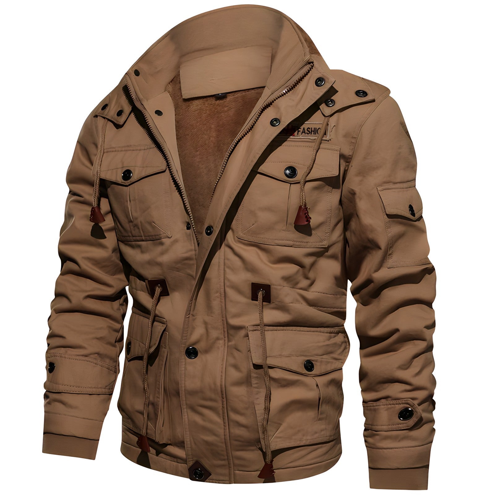 George Vesta Outdoor Pánska – Vojenský Štýl s Podšitou Kapucňou a Viacerými Vreckami