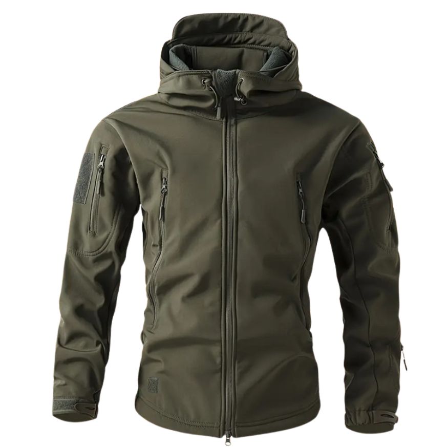 Lusian Softshell Jakke til Mænd – Justerbar Hættetrøje med Lynlås og Lommer