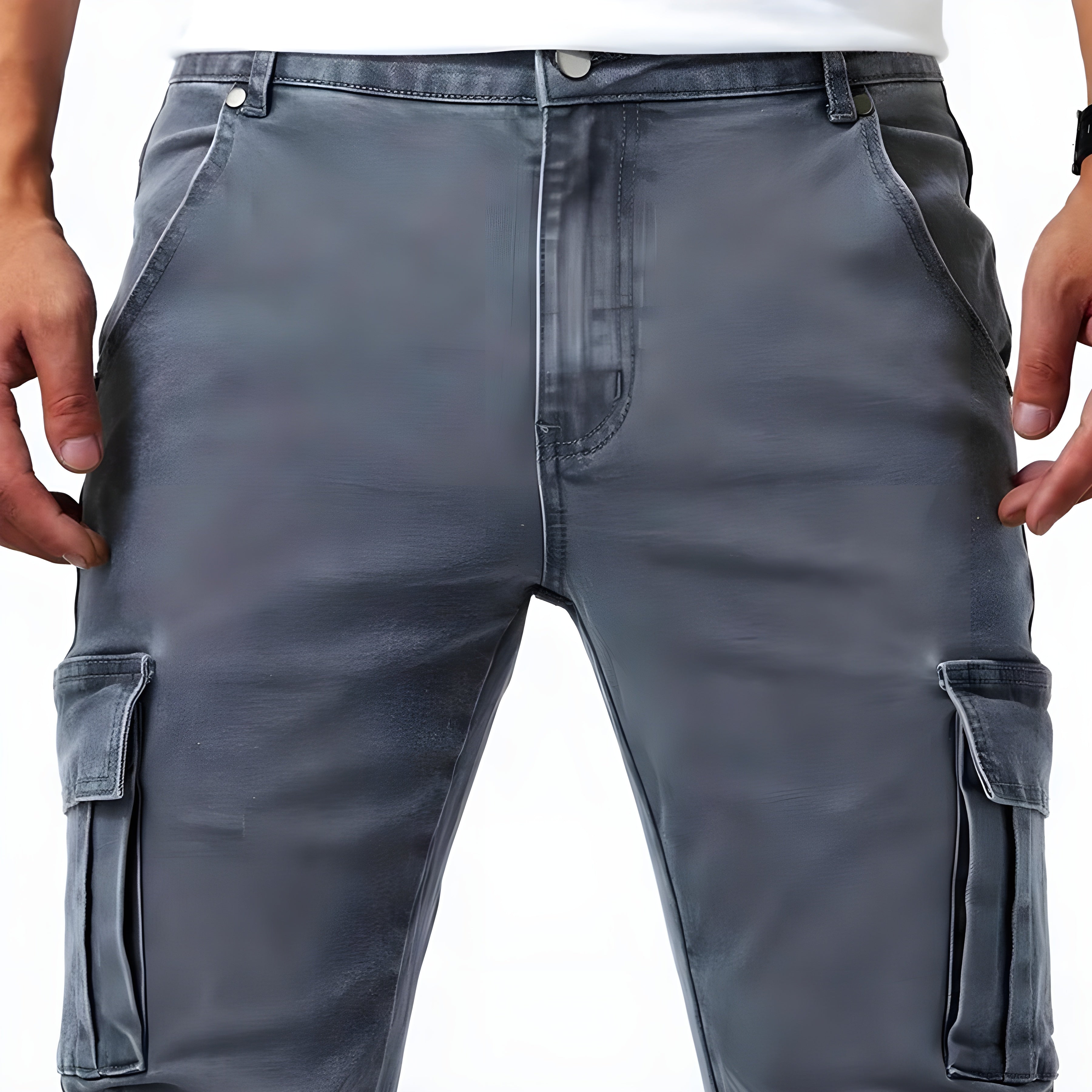 Francois Pantalon Homme – Pantalon Cargo en Denim Élastique Confortable & Moderne