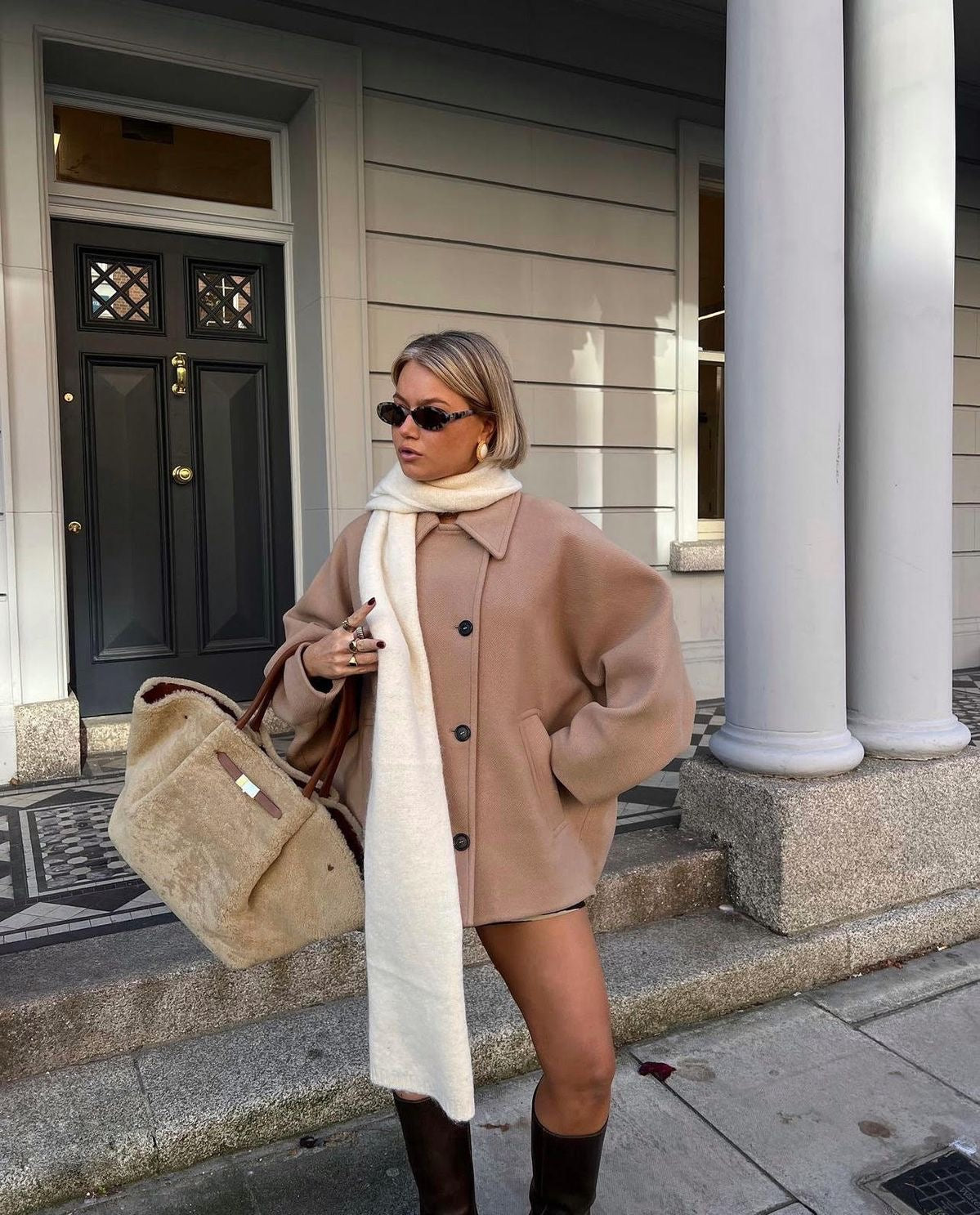 Lainey Manteau Femme – Elegantní a pohodlný oversize vlněný kabát na zimu