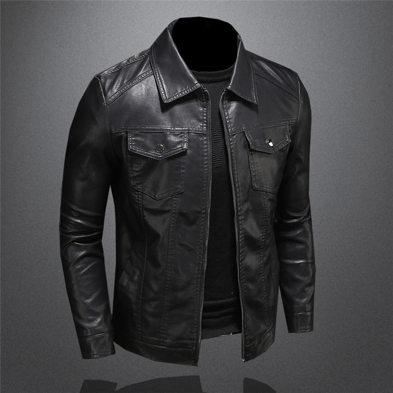 Robert Premium Leren Herenjas – Tijdloze Stijl, Duurzaam & Elegant