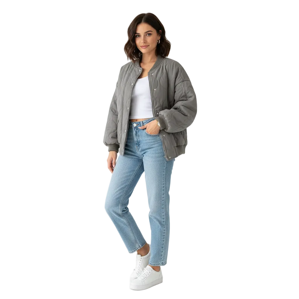 Christelle Bomber Femme Doublé – Coupe Décontractée, Léger & Style Intemporel